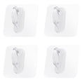 thumbnail image 1 of Adhesive Wall Hooks 4 Pack Transparent Acrylic Utility Hooks for Bathroom Kitchen Storage, 1 of 5