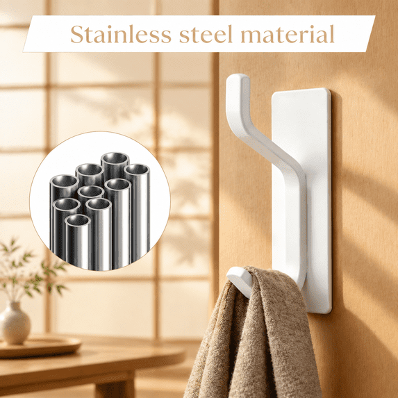 Wall Moount Rack Adhesive Wall Hooks For Coat And Towel Mount Rack Hanging Robes Bags ...
