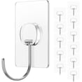 thumbnail image 2 of YIDE Adhesive Hooks,Transparent Seamless Stainless Steel Ultra Stron 2 of 11