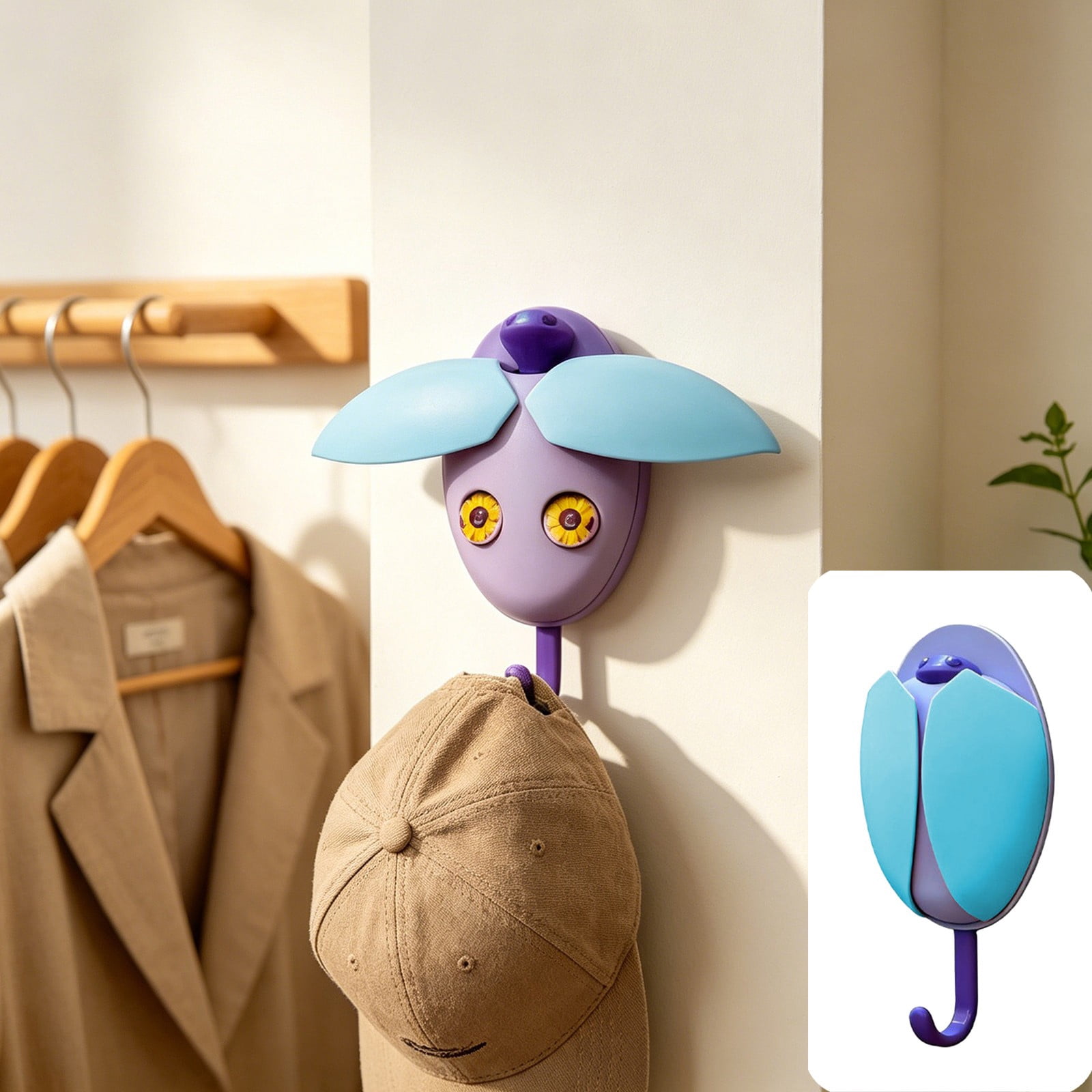 Adhesive Wall Hooks Practical Cute Key Holder for Wall Hanging ...