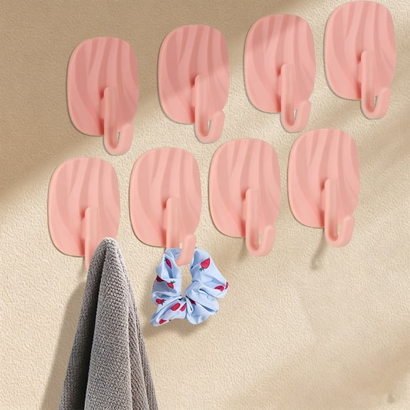 Adhesive Wall Hooks Set, No Drill Strong Sticky Hooks With Secure Grip, No Trace Removal And Damage Free Installation, Space Saving Storage Solution For Bathroom Kitchen Closet Entryway