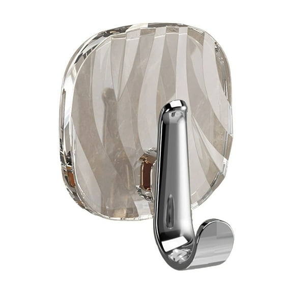 Adhesive Wall Hooks for Hanging - No Punching, No Marks, Strong Plastic Hook for Towels, Clothes, Kitchen Organization - Max Capacity 15kg, Beige