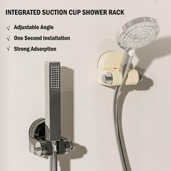 Adhesive Wall Mount Shower Storage Box with Suction Cup