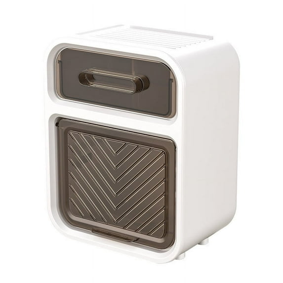 Adhesive Wall-Mounted Toilet Paper Holder | No Drill Bathroom Tissue Box with Storage Shelf | Space Saving Paper Drawer for Bathroom & Kitchen Organization