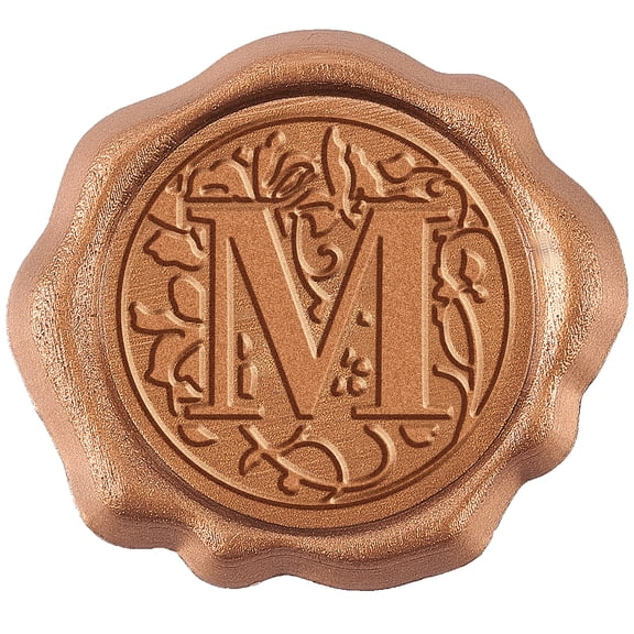 Adhesive Wax Seal Stickers For Envelope Seal Alphabet Letter.M 25mm