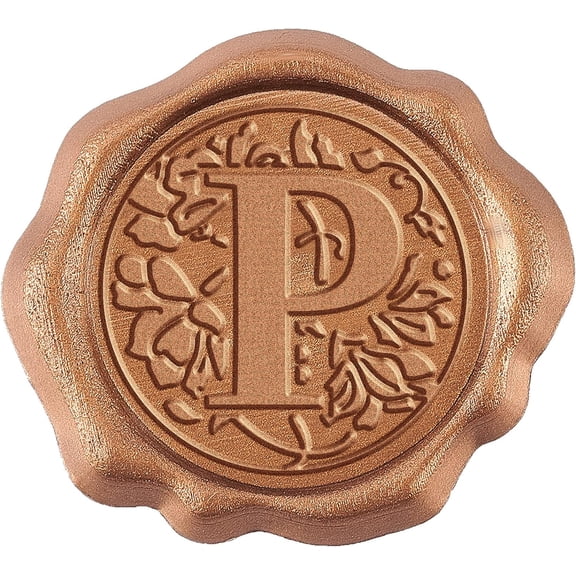 Adhesive Wax Seal Stickers For Envelope Seal Alphabet Letter.P 25mm diy
