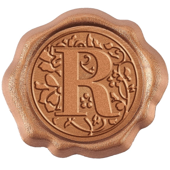 Adhesive Wax Seal Stickers For Envelope Seal Alphabet Letter.R 25mm diy