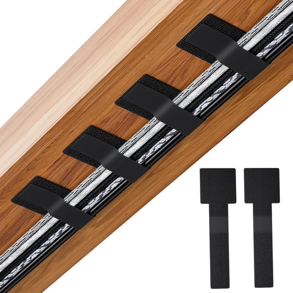 Adhesive Wire Management, 50pcs Hook and Loop Cable Ties, Adjustable Cable Straps, Sticky-Back Cord Organizer for Kitchen Appliances at Office, Home