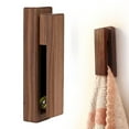 thumbnail image 1 of Adhesive Wooden Towel Hooks - No Drill Wall Mounted Towel Racks For Bathroom, Kitchen & Bedroom, Rustic Style Damage-Free Home Decor, 1 of 9