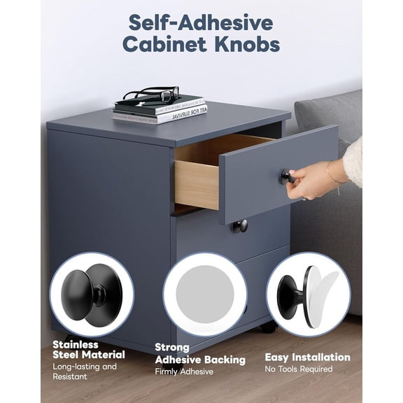 Adhesive knobs, Peel and Stick Knobs for Cabinets, Closets, Drawers
