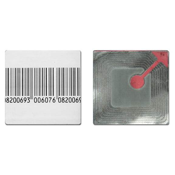 Adhesive labels with simulated barcodes for EAS retail anti-theft systems, compatible with all RF 8.2 MHz systems on the market (1000 PCS)