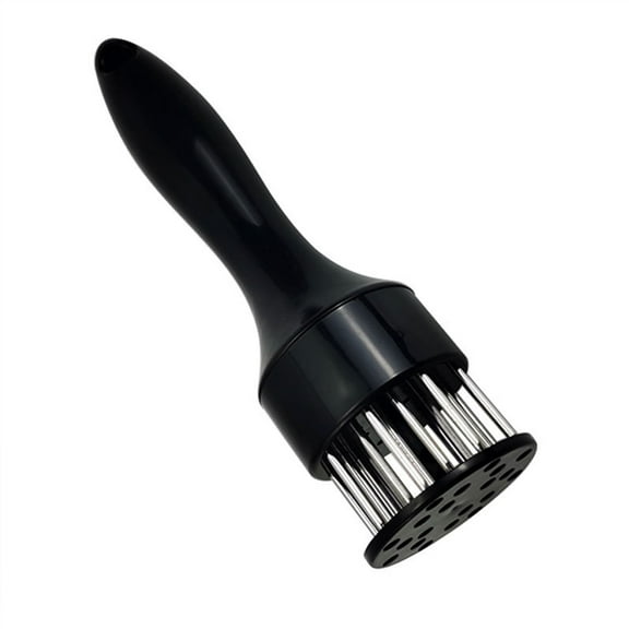Adhiper Loose Meat Needle,Stainless Steel Loose Meat Device for Tenderizing and Pounding Steak,Beef,Pork,Chicken,BBQ,Poultry - Kitchen Tool(Black)