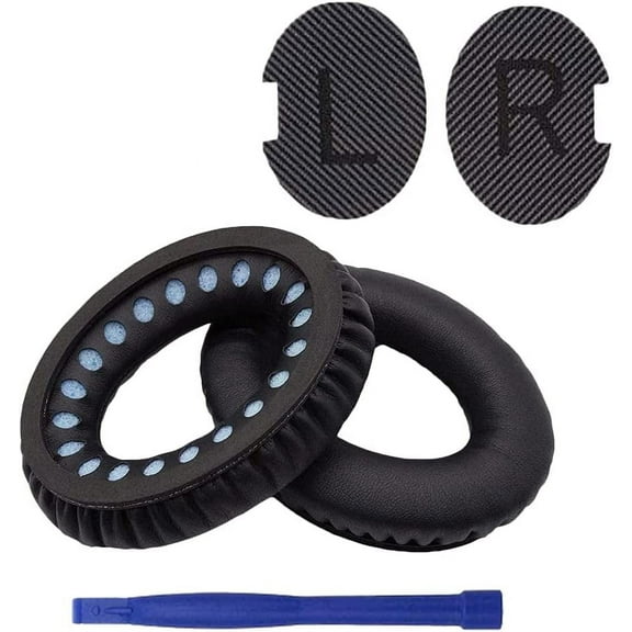 Adhiper QC15 Replacement Ear Pads EarPads Cushions Earmuffs Ear Pads is Compatible with Boses QuietComfort25 QC2 QC35 QC15 AE2 AE2I Headphones (Black+Grey Mat)