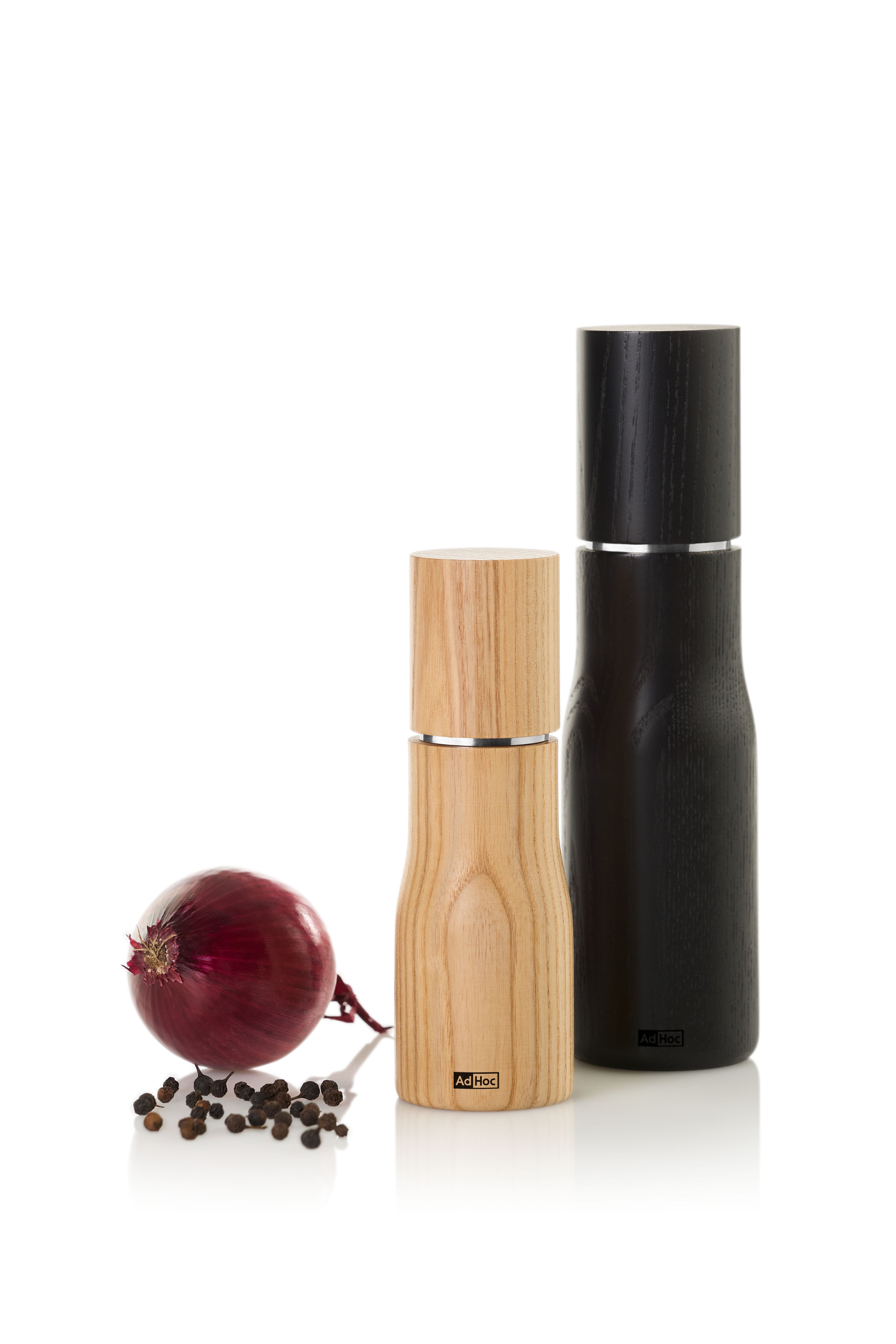 AdHoc 6" Light Ash and Black Salt or Pepper Mill