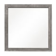 thumbnail image 1 of Adia 40 Inch Modern Accent Mirror, Sleek Textured Frame, Rustic Gray Veneer- Saltoro Sherpi, 1 of 5