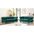 thumbnail image 1 of Adibah Velvet Chesterfield 2 Pieces Living Room Set, 1 of 5