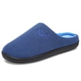 thumbnail image 1 of Adibosy Women's Memory Foam Slippers Casual House Shoes Indoor Warm Cozy Slippers Closed Toe Shoes Navy Blue, 1 of 7