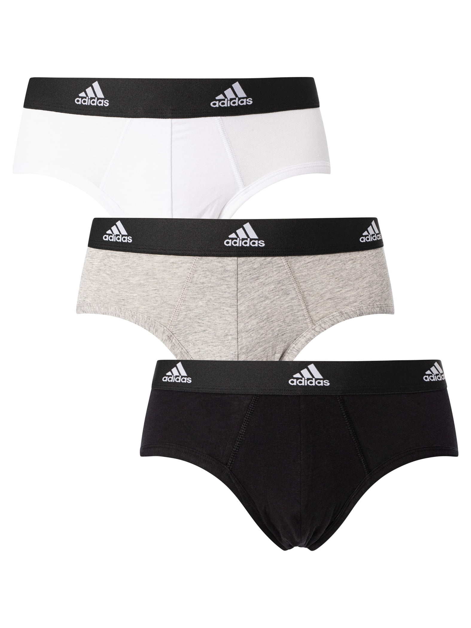 Adidas 3 Pack Active Flex Briefs, Multicoloured