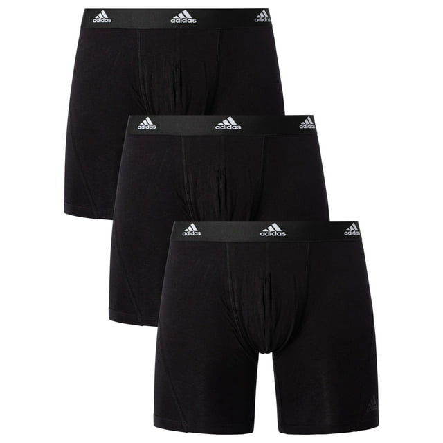 Adidas Men Boxer Shorts Cotton Blend Black Xxl