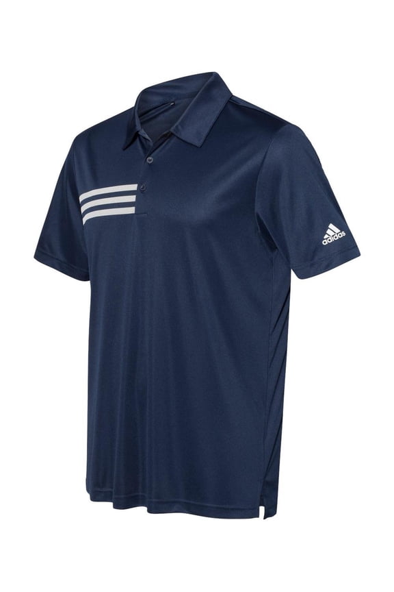 - 3-Stripes Chest Polo - A324 - Collegiate Navy/ White - Size: 2XL
