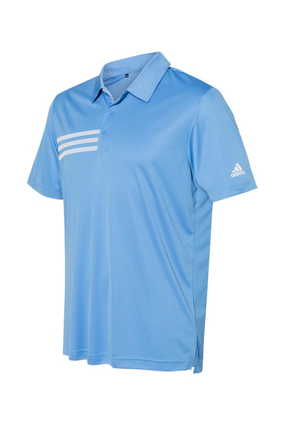3-Stripes Chest Sport Shirt A324 - Lucky Blue/White - Large