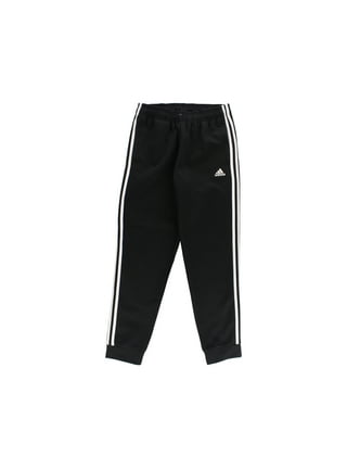 ADIDAS Men Black Solid Track Pants With Side Stripe