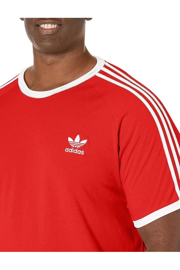 3 Stripes Original Tee || Red/White || Size : Mens Large