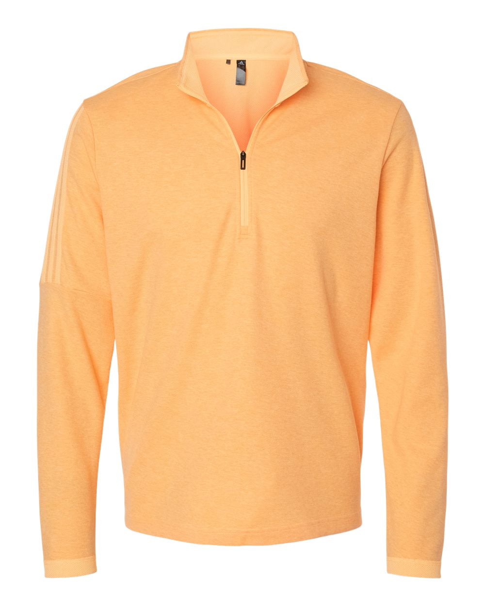 Adidas 3 Stripes Quarter Zip Sweater A554 Acid Orange Melange Size 3XL Walmart