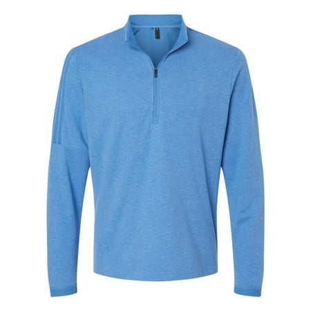 Adidas - 3-Stripes Quarter-Zip Sweater - A554 - Focus Blue Melange - Size: M