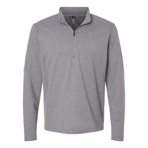 Adidas - 3-Stripes Quarter-Zip Sweater - A554 - Grey Three Melange - Size: L