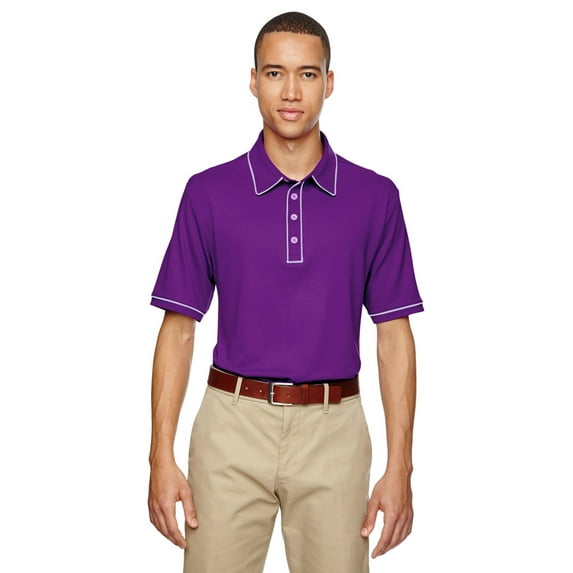 Adidas A125 Mens Piped Polo Shirt -Vivid Purple -Large