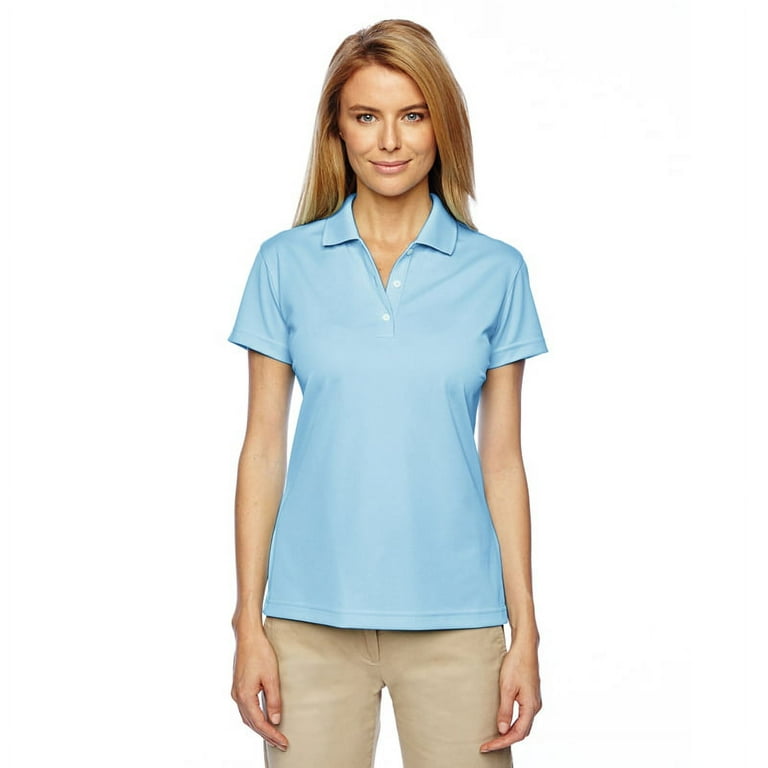 Adidas A131 Ladies Climalite Basic Polo Shirt Blue White X Large Walmart
