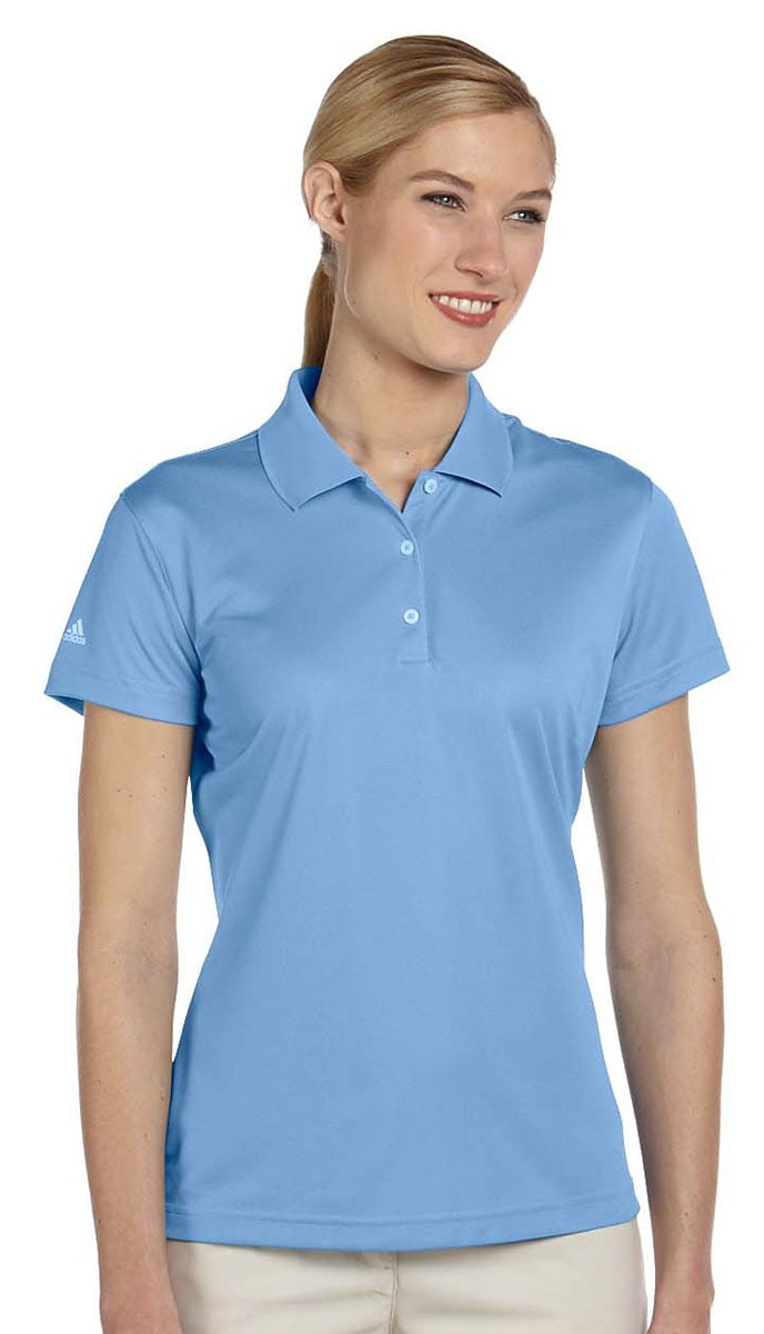 Adidas A131 Ladies Climalite Basic Polo Shirt Coast Large Walmart