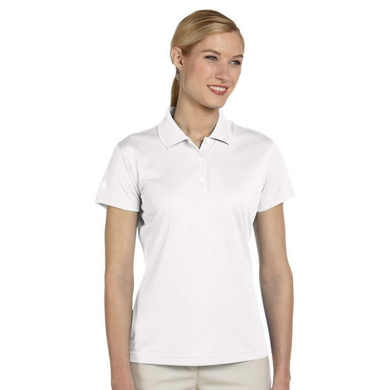 White adidas store polo shirt womens