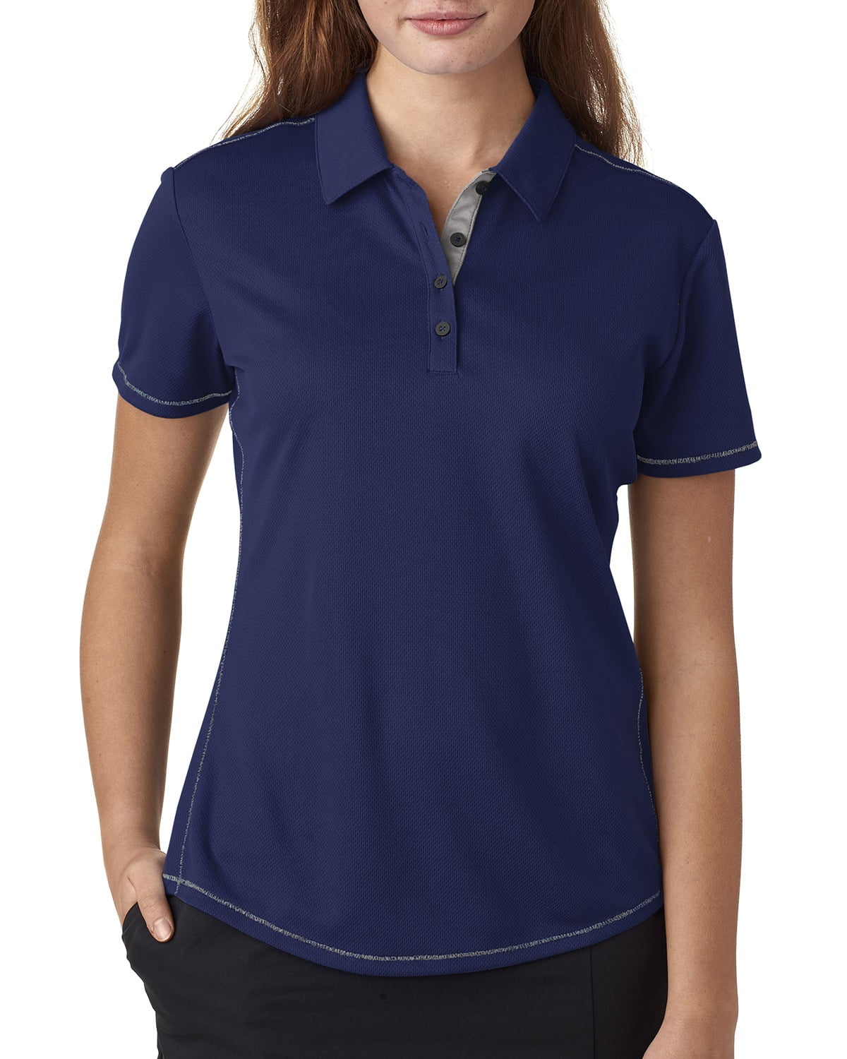 Adidas A222 Ladies climacool Mesh Color Hit Polo Shirt - Mid