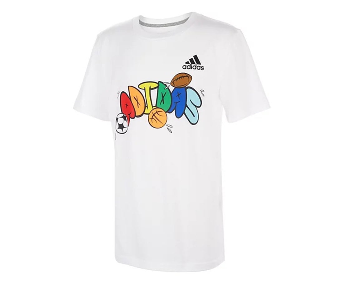 Adidas Adi Balloon Script Tee Boys Active Shirts Bahrain Ubuy