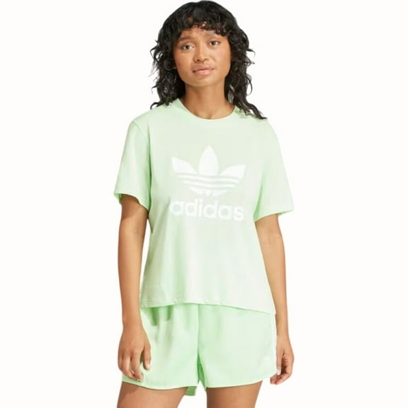 Adidas Adicolor Trefoil Boxy Tee Womens Short Sleeve Crewneck Green XL