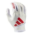 thumbnail image 1 of Adidas Adizero 14 Electric Football Receiver's Gloves SM White | Red, 1 of 2