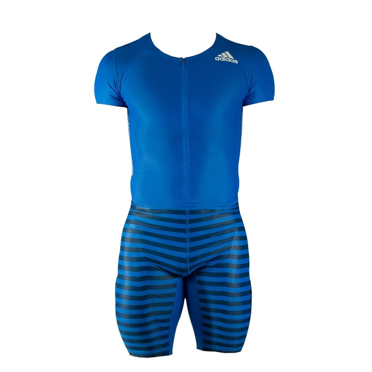 Adidas Adizero Short Suit Running Sleeve Compression Blue) Track (XLarge, Speed