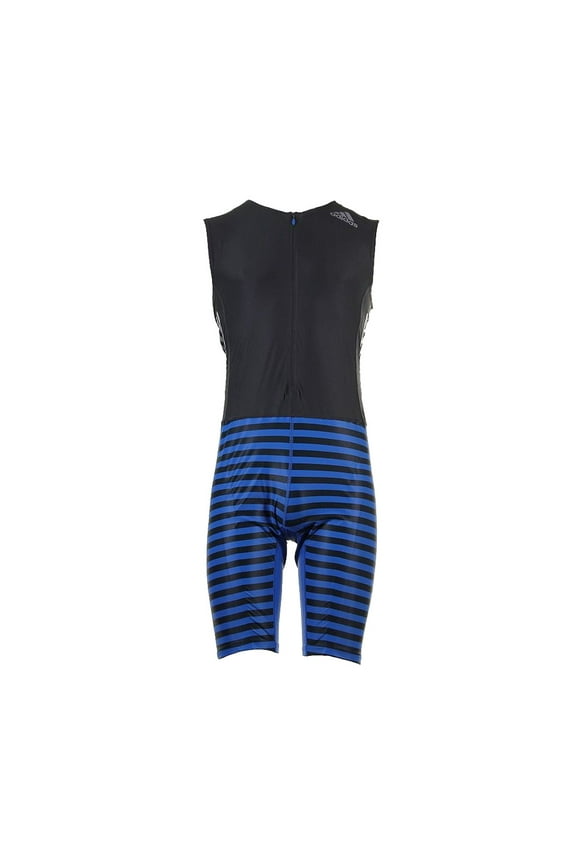 Adizero Sleeveless Compression Running Track Suit (Large, Gray/Blue)