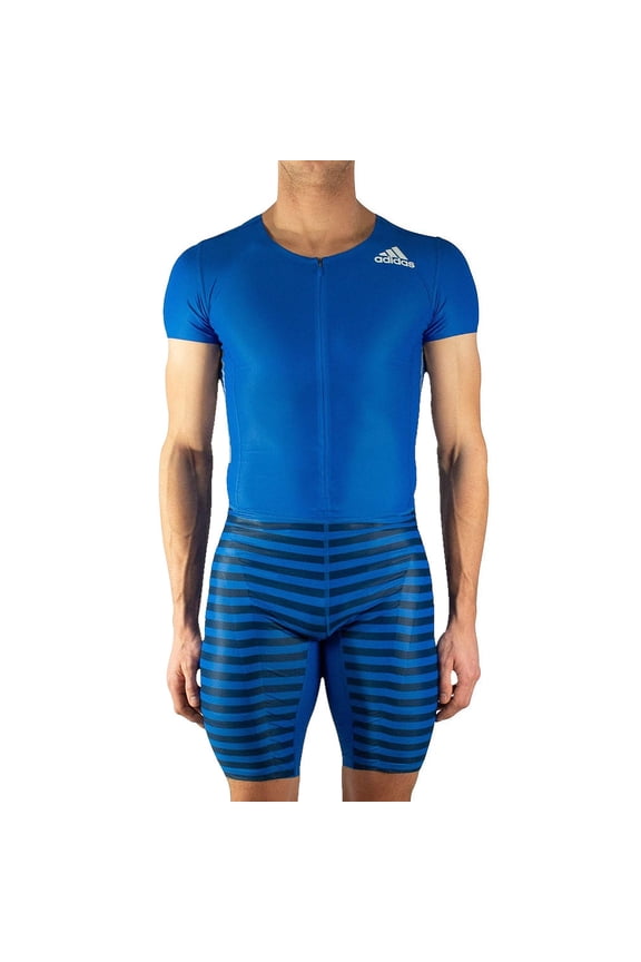 Adizero Sleeveless Speed Compression Running Track Suit (XLarge, Blue)