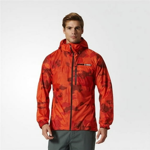 Adidas Agravic Wind Jacket Mens Energy Orange - Medium