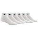 adidas Men's Athletic Cushioned Quarter Socks (with Arch Compression for a Secure fit (6-Pair), White/Black, Large