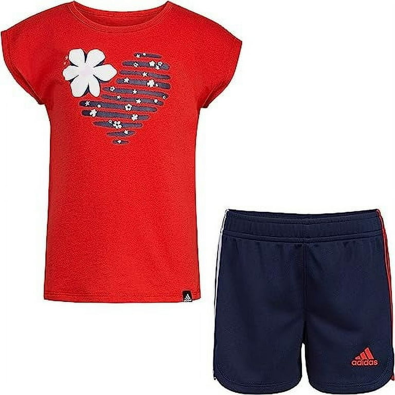 Girls adidas short set hotsell