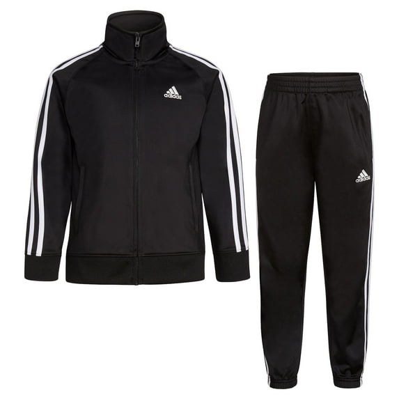 Boys 4-7 adidas Tricot Track Jacket & Joggers Set Color: Black Size: 5