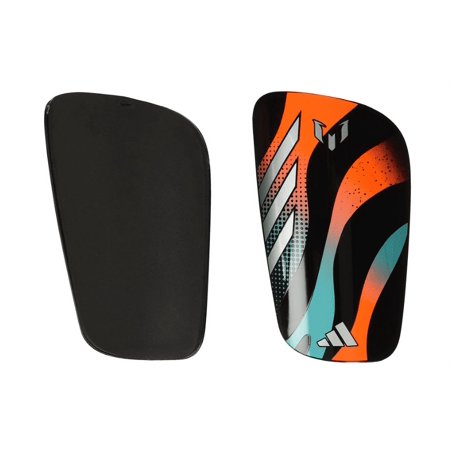Adidas BLACK/SILVER METALLIC/ORANGE Unisex-Adult Messi Club Shin Guard, US Large