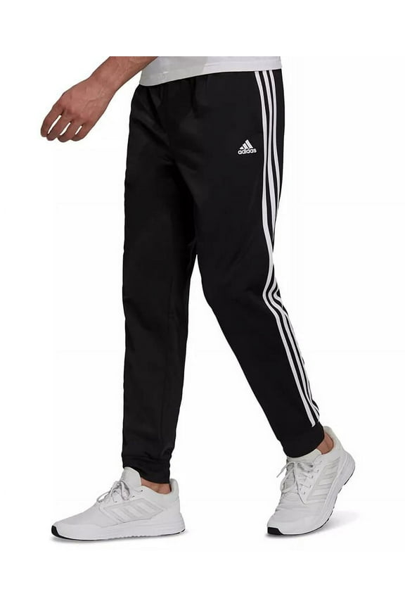 BLACK/WHITE Men's Tricot Jogger Pants, US X-Large