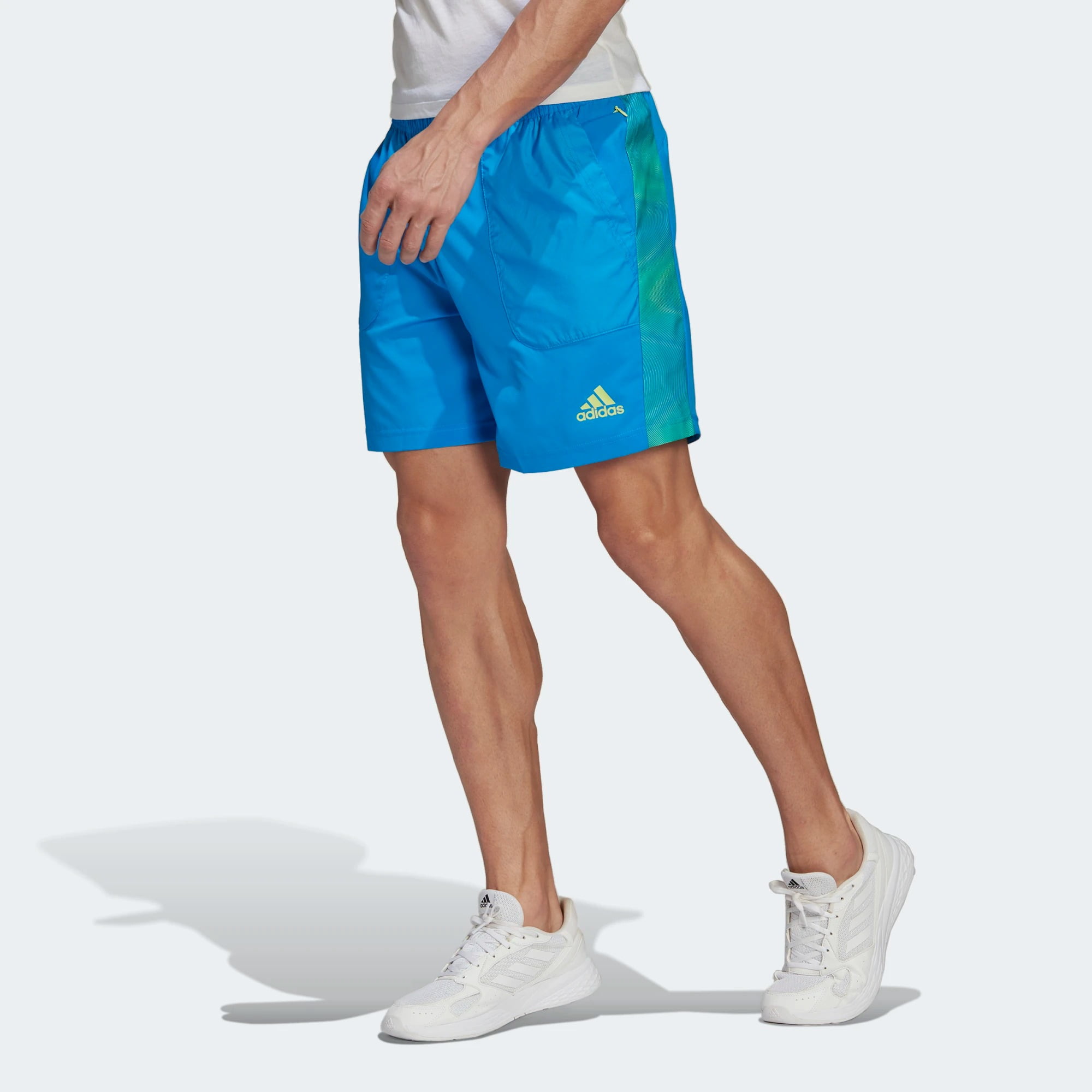 Adidas BLUE RUSH Men s Activated Tech Seasonal Shorts US Small