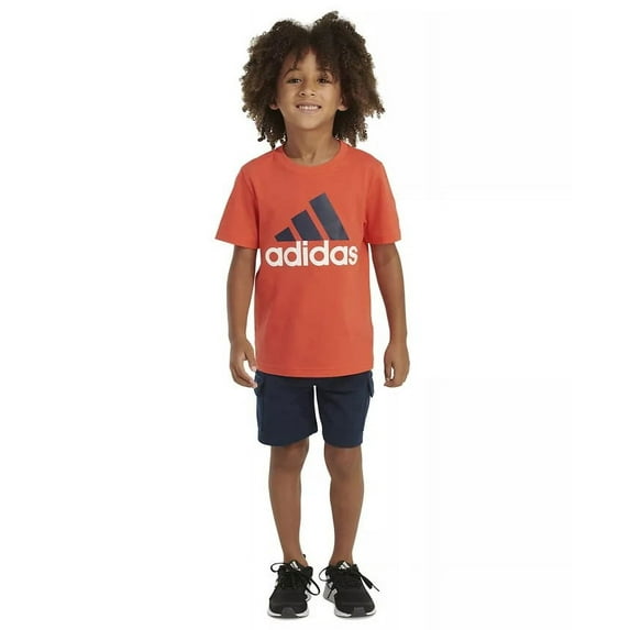 Adidas BRIGHT RED Toddler & Little Boys 2-Pc. Shorts Set, US 4T
