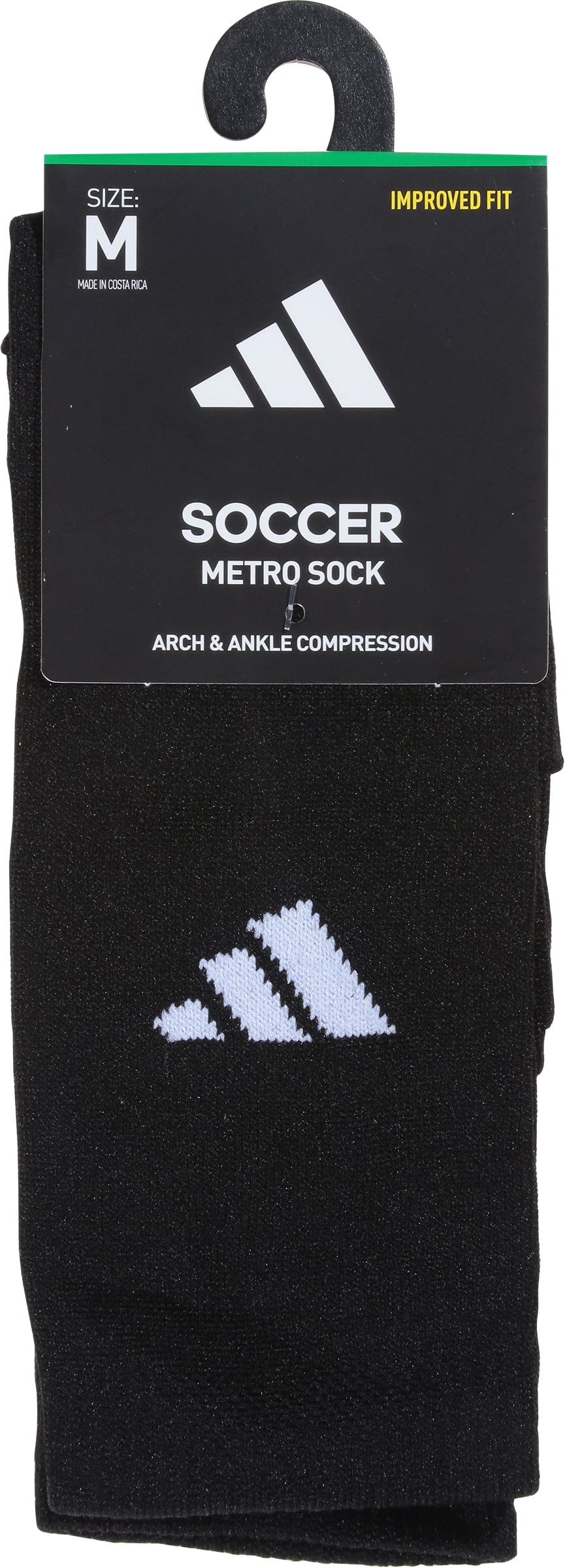 Black/Night Grey/White Soccer Metro Sock Size M 1 ea